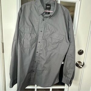 5.11 Tactical Taclite Pro Long Sleeve Gray Button Down 2XL